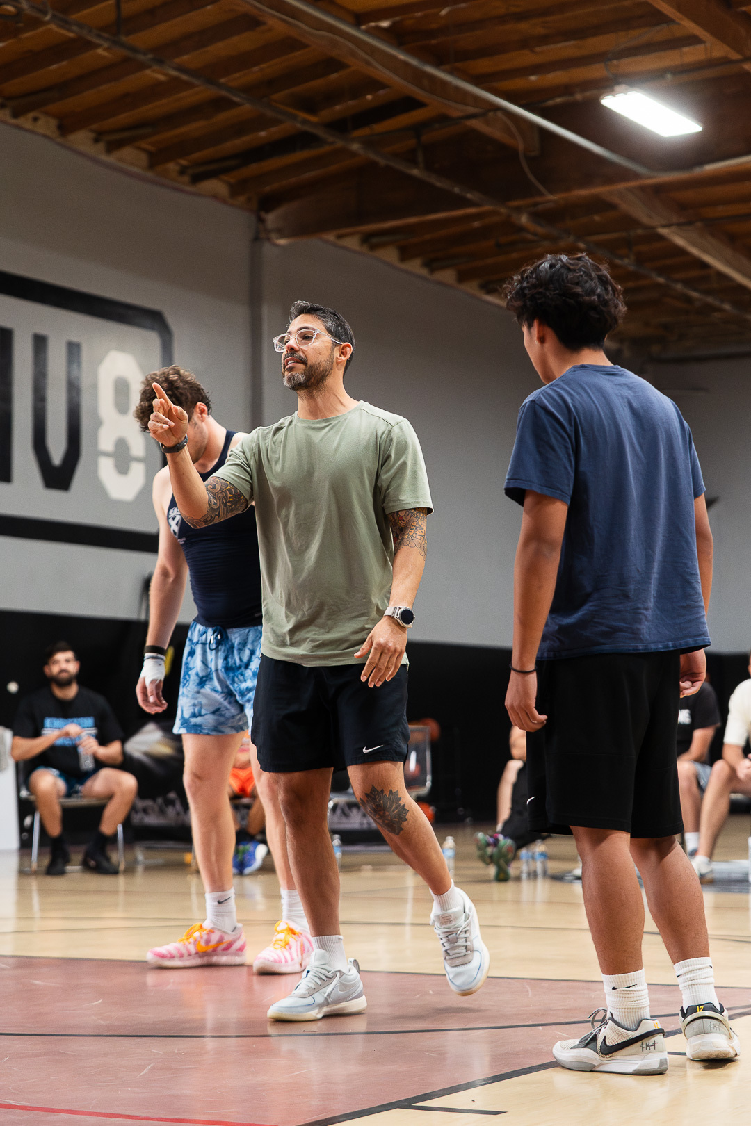 Coach Josh directing a drill